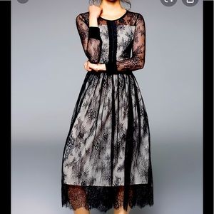 Black Lace Overlay Dress